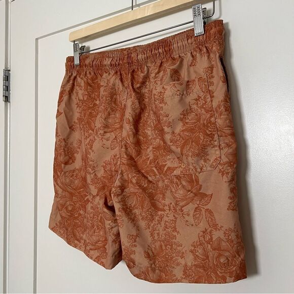Pacsun Swim Shorts Mens Size Small Orange Flowers Trunks Board Beach Surf - Picture 7 of 12
